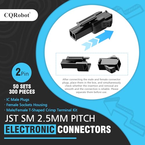 CQRobot JST SM 2.5mm Pitch 2-Pin Electronic Computer Connector Adapter - size: 2P, style: SM
