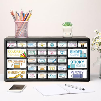 Frienda 84 Pcs 4 Sheet Classroom Toolbox Labels for Teacher,Colorful - style: Colorful