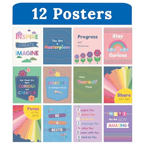 Carson Dellosa Crafty & Cool Poster Set, Classroom Bulletin Board Decor Kit - color: Crafty and Cool