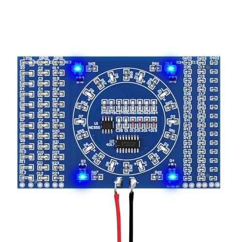 SMD Soldering Practice Kit – Build a LED Light Rotating Display | DIY Electronics Training Kit for STEM Education, Beginner Soldering School Project with PCB Board