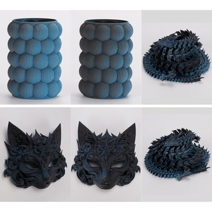iSANMATE Matte Tri Color PLA Filament Color Change 1.75MM 1KG Black Blue - color: Black Blue