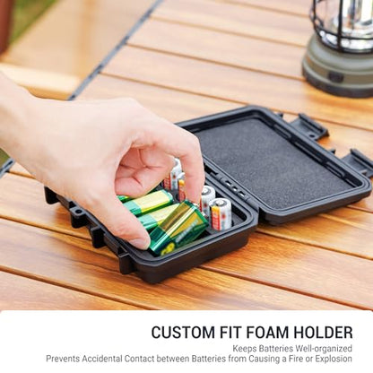 KIWIFOTOS 12 Slots 9V & CR2 CR123A Battery Storage Organizer Case - color: 9V & CR123 Battery Case