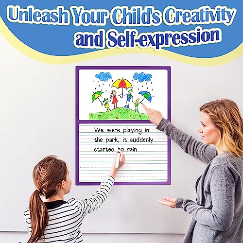 Aizweb Giant Magnetic Draw & Write Paper,Dry Erase Handwriting Lined for Classroom Whiteboard Accessories, Writing Chart Paper Teacher Must Have Homeschool Teaching Supplies,Teacher Essential - style: Draw & Write