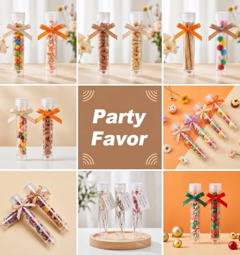 20Pcs 10ml Plastic Vials with Caps, PP Test Tubes with Caps for Lab