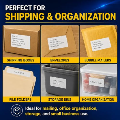 25 Sheets 30up Waterproof Matte White Shipping Labels Address Stickers - size: 30up-25 sheets