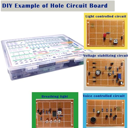 2300PCS XXXXL Complete Set DIY Electronics Component Assortment Box Kit,IC，PCB,Breadboard,Jumper,Magnifying Glass,Resistors,LED,Triode,Potentiometer,Speakers