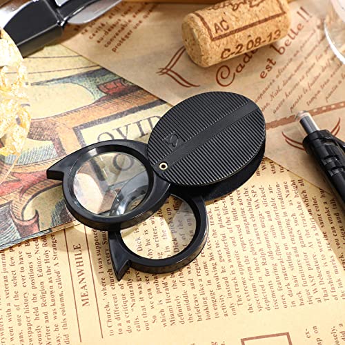 ULTECHNOVO Pocket Magnifying Glass 5X Folding Handheld Portable Magnifier