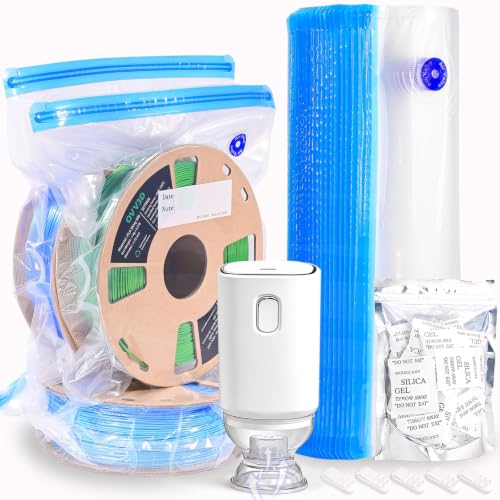 OVV3D Filament Storage Bags 30pcs, Plus Size 32X34cm 3D Printer Filament Storage Bags Vacuum Sealed Kit with 30 Desiccants, Auto Pump,Perfect for 3D Filament Storage or Using After Filament Dryer Box
