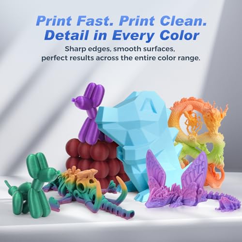 FLASHFORGE Rapid PLA Filament 1.75mm Aurora Purple, 500mm/s High Speed Printing, 3D Printer Filament 1kg Spool, Dimensional Accuracy +/- 0.02mm, Enjoy Exceptional Print Quality - color: Aurora Purple
