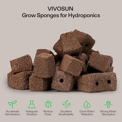 VIVOSUN Hydroponic Grow Kit, 54 Plant Sites 6 Food-Grade PVC-U Pipes Hydroponics Planting System with Water Pump, Pump Timer, Nest Basket and Sponge for Leafy Vegetable - size: 54(Wall mounted)