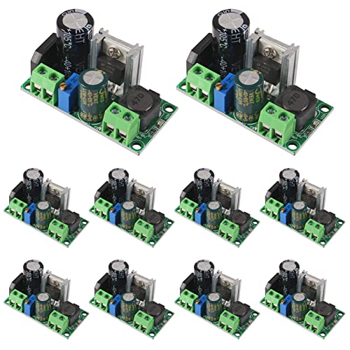 UMLIFE 10PCS AC/DC to DC Step Down Buck Converter AC 5-30V DC 5-48V 24V 36V 48V to DC 2.5-35V 12V Voltage Regulator Board 2A Adjustable Volt Power Supply Module - color: 10 PCS