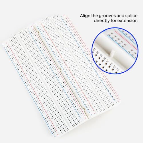 ELEGOO 6PCS 400-Point Boards and 3PCS 830-Point Boards Bundle, for Breadboard Circuits, Prototyping, STEM Labs and Electronics Practice
