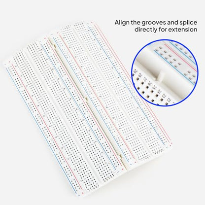 ELEGOO 6PCS 400-Point Boards and 3PCS 830-Point Boards Bundle, for Breadboard Circuits, Prototyping, STEM Labs and Electronics Practice