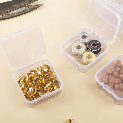 32 PCS Clear Plastic Organizer Box, Small Bead Organizers and Storage Containers with Hinged Lid for DIY Jewelry Making, Bead, Nail, Jewelry, Art, DIY Crafts, Fishing Tackle, Small Items