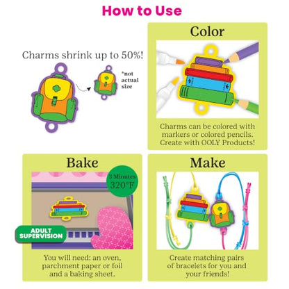 Ooly DIY Shrink Art Bracelet Kit, 30 Pc - Girl Scouts Officially Licensed - color: Girl Scouts Bracelet Kit