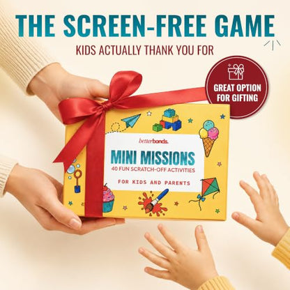 Mini Missions - 40 Scratch-Off Activities for Kids and Parents, Fun Family Game Night, Indoor Activities, Screen-Free Family Games, Birthday Present, Family Bonding Activities
