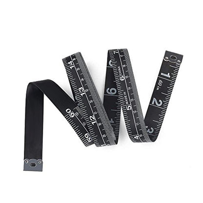 Win Tape Set of 3 Soft Tape Measure, Black Color Sewing Tape Measure, Measuring Tape for Body and Cloth (152cm / 60'') (Pack of 2) - size: 152cm / 60'' (Pack of 2)