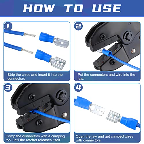 Hoteam 1200 Pcs Cold Shrink Insulated Electrical Wire Connectors Kit