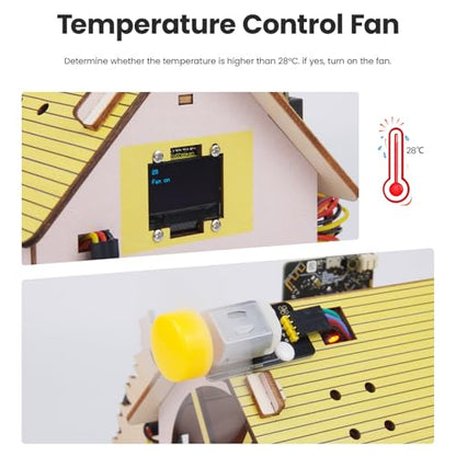 microbit Smart Home for microbit V1 and V2,STEM Education DIY Coding Kit with Online Tutorial,Programming Electronics Kit for Adults(Without Micro:bit and AAA Battery)