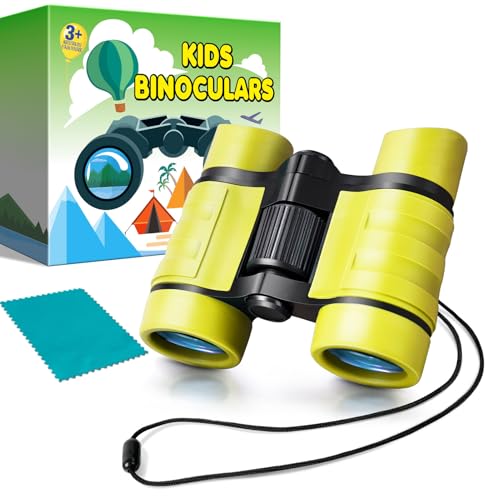 Binoculars for Kids, Kids Binoculars for 3-12 Boys Girls, Outdoor Toys - color: Yellow