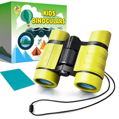 Binoculars for Kids, Kids Binoculars for 3-12 Boys Girls, Outdoor Toys - color: Yellow