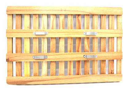 EISCO Wooden Herbarium Press Frame: 12 x 18 inches with 2 Buckle Straps