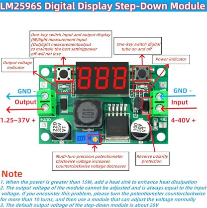 3Pcs LM2596 DC-DC Buck Converter Modul