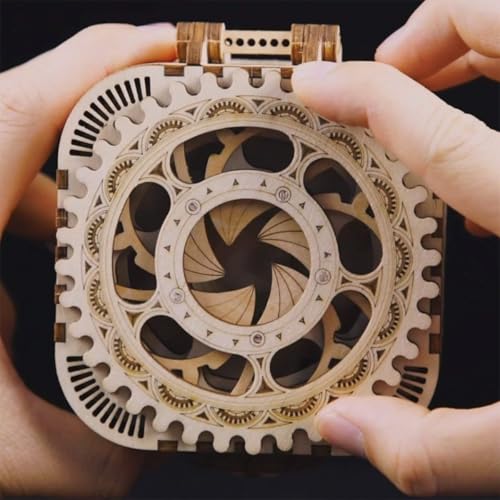 ROKR 3D Wooden Puzzle Mechanical Treasure Box Model DIY Brain Teaser Projects for Adult Age 14+ Birthday Gift Educational Toys Wooden Puzzles for Adults
