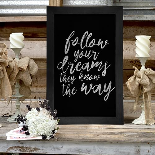 11"x17" Tabletop Chalkboard Sign with Stand - Black - color: Black, size: 11"W x 17"H