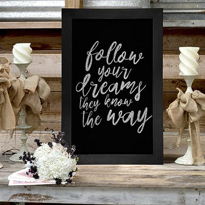 11"x17" Tabletop Chalkboard Sign with Stand - Black - color: Black, size: 11"W x 17"H