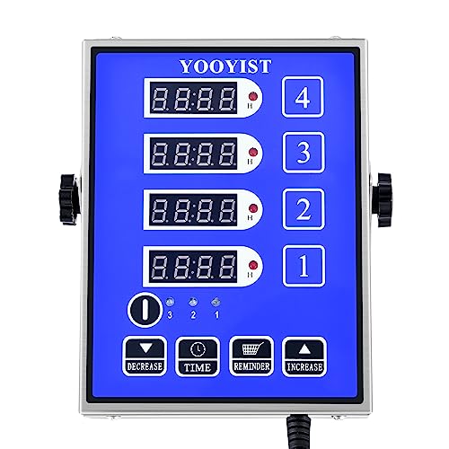 Commercial Kitchen Timer 4 Channel Digital Loud Alarm Cook Timer - color: Blue