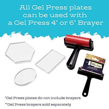 Gel Press Petites Plates (3" Shapes) - Hex, Oval, & Rectangle - 10812-HEX - size: Hexagon