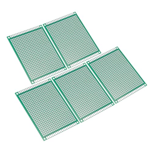 PATIKIL 2.4" x 3.1" PCB Board Circuit, 5 Pcs Single Sided Prototype Solder Boards for DIY Soldering and Electronic Project Circuit Boards Solderable Breadboard, Green - size: 2.4" x 3.1"