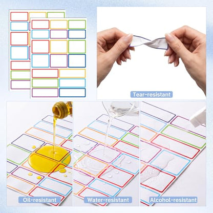 540Pcs Removable Labels, Colored Labels Stickers - color: Bright