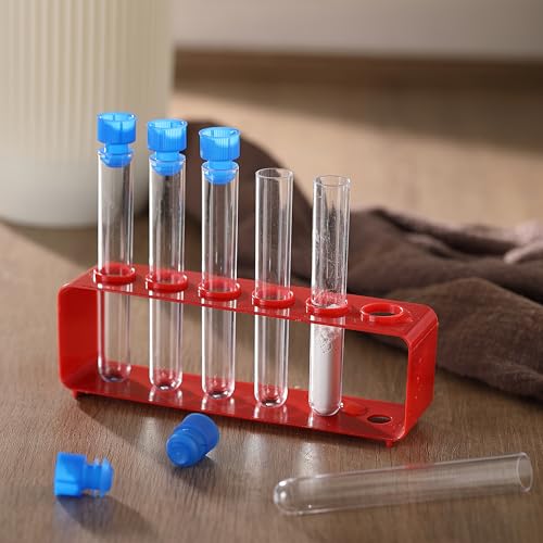 Plastic Test Tubes Rack with Caps for Nurse and Scientific Party,2 Set