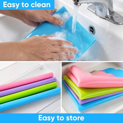 HiGift 4 Pack Silicone Mats for Crafts, Silicone Sheet for Crafts Resin Jewelry Casting Mat Pad, Waterproof Nonstick Heat-Resistant, Blue, Pink, Purple, Green (15.7'' x 11.8'' & 11.6'' x 8.3'')