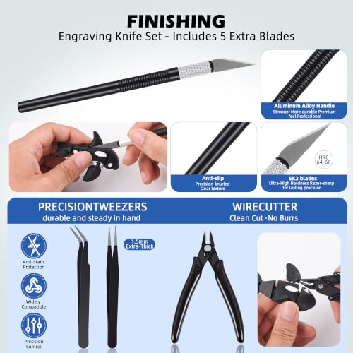 3D Printer Accessories, 54pcs 3D Printer Tools for All FDM/SLA Printers
