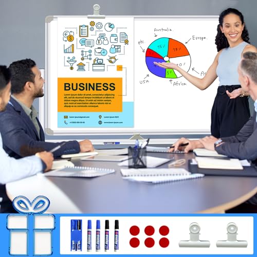 Dry Erase Board with Stand 36"x24" Double-Sided Magnetic Mobile whiteboard - style: Double-sided 36x24 Inches