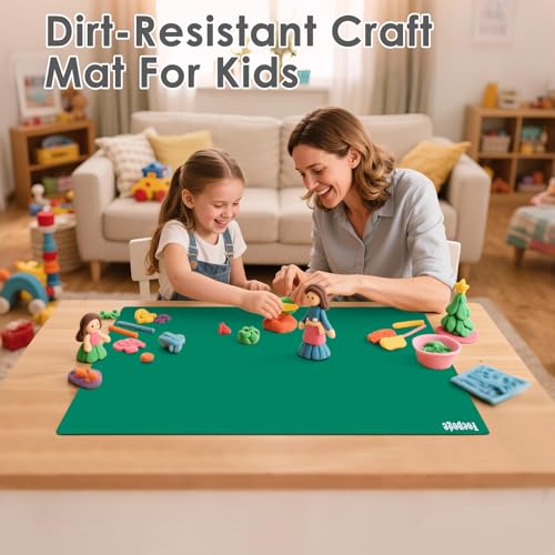 31.5" x 23.6" Extra Large Silicone Mat for Resin Casting, Crafts and Epoxy - color: Drak Green