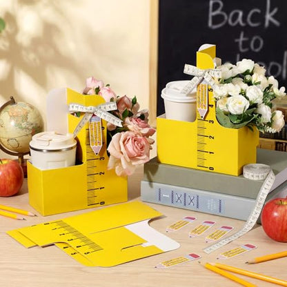 Reallnaive 12 Set Back to School Gifts 2 Cup Drink Carrier,Ruler - style: Ruler