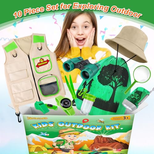 YOPINSAND Kids Explorer Kit & Bug Catcher Kit, Kids Outdoor Exploration Set - color: Green