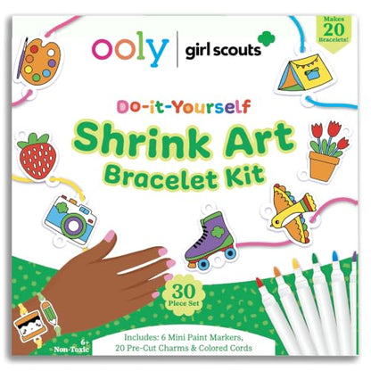 Ooly DIY Shrink Art Bracelet Kit, 30 Pc - Girl Scouts Officially Licensed - color: Girl Scouts Bracelet Kit