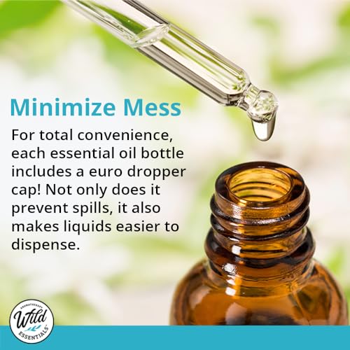 Amber Glass Bottles 5ml | Essential Oil Containers - Euro Caps 12 Pack - size: 5ml Pack of 12