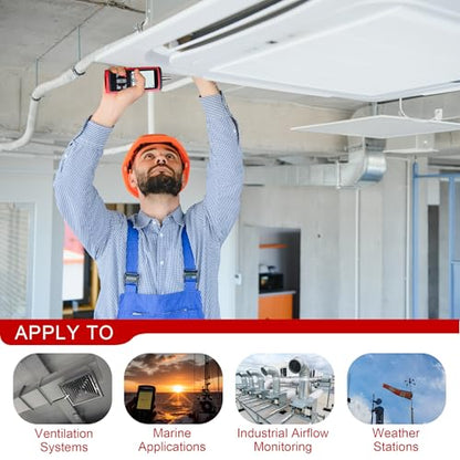 Upgraded Hotwire Anemometer Handheld Anemometer with Telescopic Probe Wind Speed Meter with Software Output for Airflow Air Velocity Temperature CFM Meter Used in HVAC (Model AMF029A) - size: Model 3