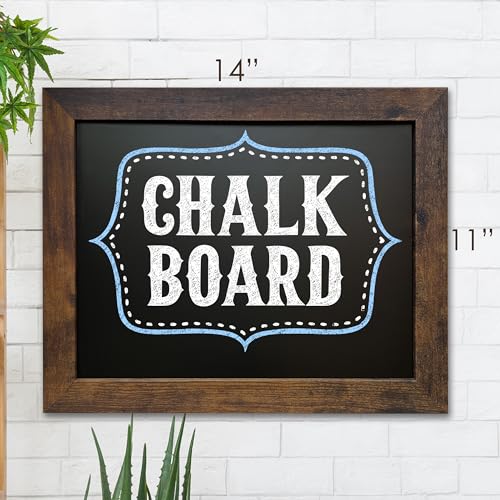 Loddie Doddie Magnetic Chalkboard Calendar, Magnetic Board, 11"x14" - color: Rustic Frame, size: 11"W x 14"H