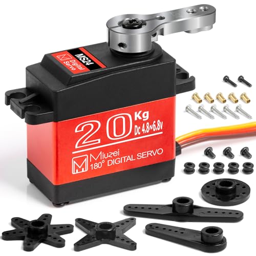 Miuzei 20KG Servo Motor High Torque Metal Gear Digital for 1/10 RC Car 1Pcs