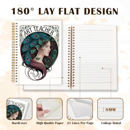Qabliqo Art Teacher Gifts for Women Spiral Notebook Journal - color: Art Teacher 3