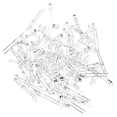 CHANZON 100 pcs 3mm Yellow LED Diode Lights (DC 2V 20mA) - color: G) Yellow, size: 3mm Round Top