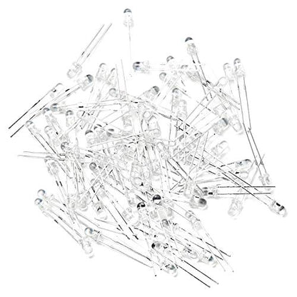 CHANZON 100 pcs 3mm Yellow LED Diode Lights (DC 2V 20mA) - color: G) Yellow, size: 3mm Round Top