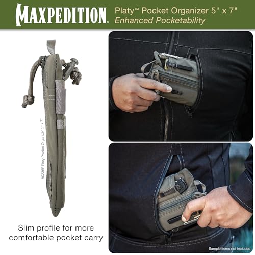 Maxpedition Platy Pocket Organizer, EDC Tool Pouch, Neck Wallet - color: Foliage, size: 5" x 7"